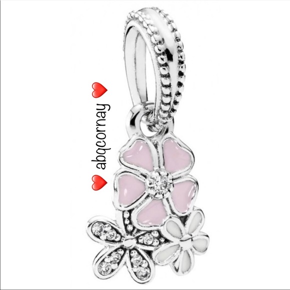 EUC Pandora 791824ENMX Sterling Silver Poetic Blooms Pendant Charm/Pendant - Picture 1 of 8